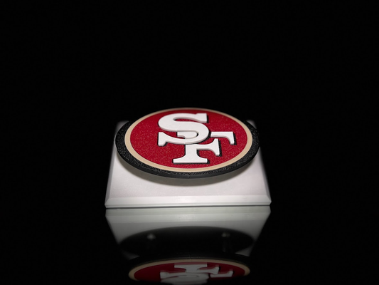 nfl san francisco 49ers floating logo sign by hangardesigns football 3d print model - Mito3D