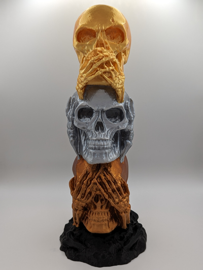 skull - three wise skulls shared by banasiak evil 3d print model - Mito3D