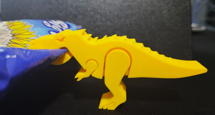 grande male dino clip by longbeachraider sacchetto agitarsi giocattolo dinoclip dinosauro etichetta portachiavi chiave catena 3d print model - Mito3D