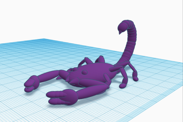tinkercad scorpione by owen fourney 3d print model - Mito3D
