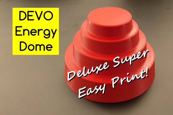 devo energy dome - deluxe super easy print by articulatedpotato parametric costume hat 3d print model - Mito3D