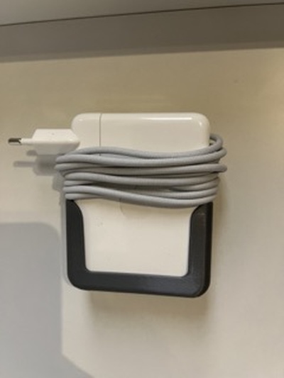 macbook charger wall mount by jakob1508 wallmount apple 3d print model - Mito3D