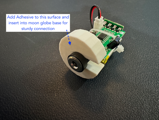 mond lampe led modul klammer by abonnieren globus tafel 3d print model - Mito3D