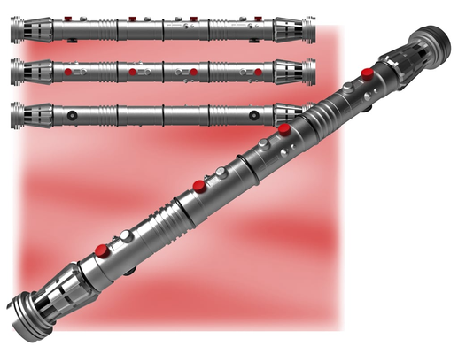 dark maul 39 sabre laser remixé by jarvijar guerres étoiles étoile malmener darkmaul soutenir arme cosplay amusement 3d print model - Mito3D