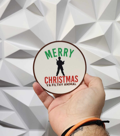 home coaster & wall art by williams industries christmas decor decorations decorate merry 2ds 2d 3d holiday tea coffee drink water beer 3d print model - Mito3D