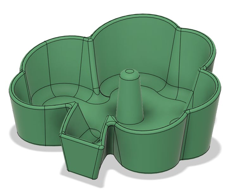 yonca çanak takı kulp destek by plasonit 3d print model - Mito3D