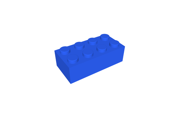 2x4 brick by geeks3d toy toys bricks puzzle 3d print model - Mito3D