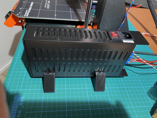 schwarz psu fuß halter unterstützung stand by eds 3d geschäft prusa montieren mk3s aufregung netzteil 3d print model - Mito3D