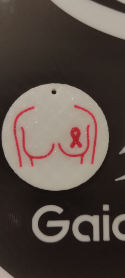 porta chaves ottobre rosa portachiavi by ruben oliveira pinkoctober chiave catena tumore seno portachaves donna 3d print model - Mito3D