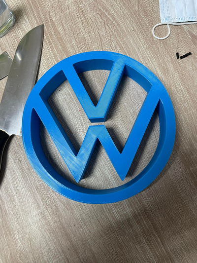 volkswagen logotipo by pazzo3d 3d print model - Mito3D