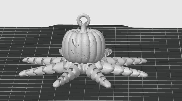pumpkinpus keyring remix remixed by moore3dcreations pumpkin octopus keychain halloween 3d print model - Mito3D