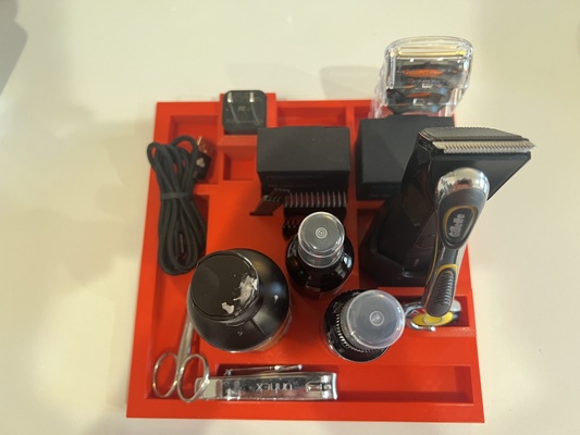 shaving organizer tray by prometheus organization manscaped 3d print model - Mito3D