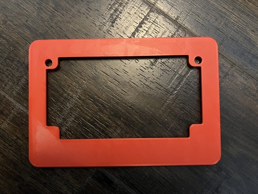 motorcycle license plate frame california by prometheus motorcycles licenseplate licenseplateframe 3d print model - Mito3D