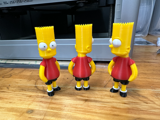 bart simpson figurine 3 inches tall 4 color print remixed by gooser 3d print model - Mito3D