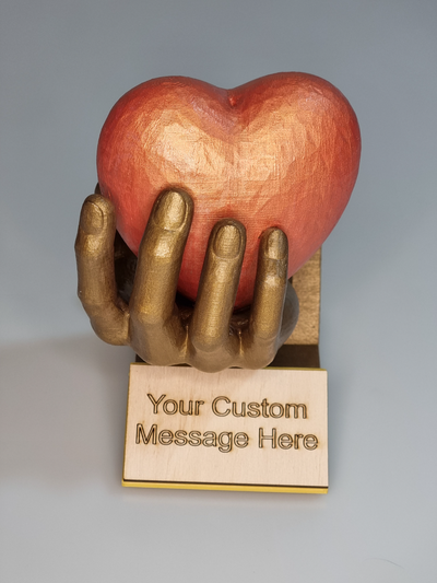 heart in hand message by luckyshot holding gift valentinesday 3d print model - Mito3D