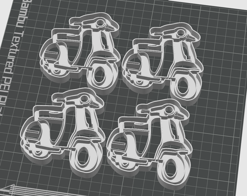 italian scooter cookie cutter by kurt rath vespa moped motorcycle bike cutters dough cookies imprint 3d print model - Mito3D