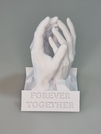 segurando mãos mensagem by tiro sorte mão presente namorados 3d print model - Mito3D