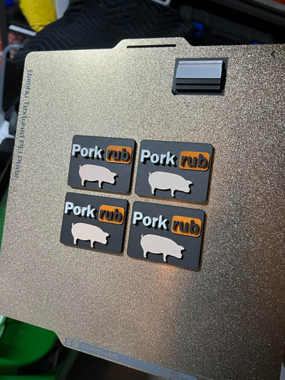 pork rub bbq magnet - 12x2mm magnets by kurt rath funny smoker smoked smoke barbeque food meat meats smokers traeger pit boss brisket butt dry 3d print model - Mito3D