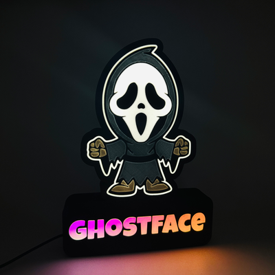 ghostface led lamp by smart3d gabriel gomes box base lighbox ghost 3d print model - Mito3D