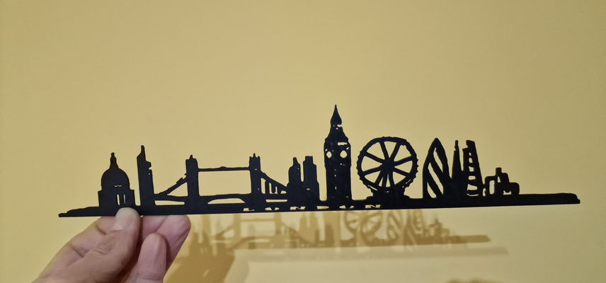silueta london horizont by darvil66 londres paisaje stadt 3d print model - Mito3D
