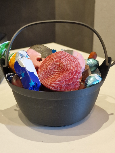 halloween candy bowl - cauldron by madness3d 2023 art witchcraft decoration decor bucket 3d print model - Mito3D
