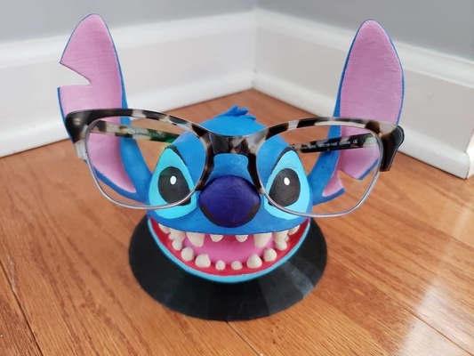 stitch eyeglass holder remixed by erinfezell desktoy disney eyeglasses eyeglassesholder eyeglassholder liloandstitch lilostitch stitchlilo 3d print model - Mito3D