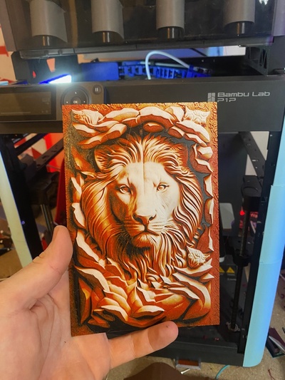 lion - hueforge by kevyn 3d 3d print model - Mito3D