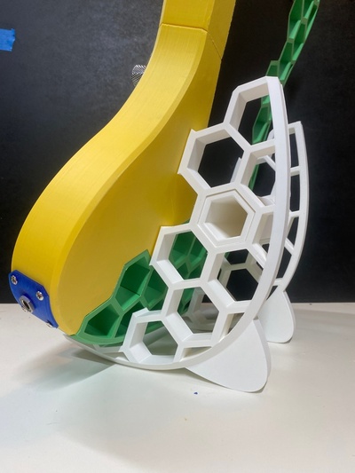 prusacaster supporter remixé by vieux 3d hexagone 3d print model - Mito3D