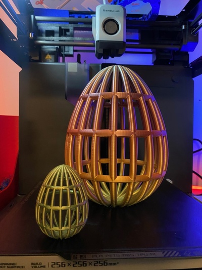 pâques oeuf cage décoration by vieux 3d œuf 3d print model - Mito3D