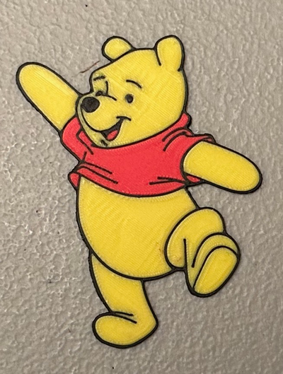 multicolore winnie pooh magnete by oh 3d print model - Mito3D