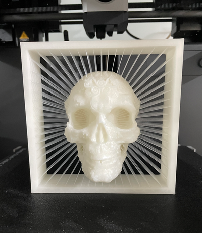 a string skull by 3ddyfaber cat halloween art 3d print model - Mito3D