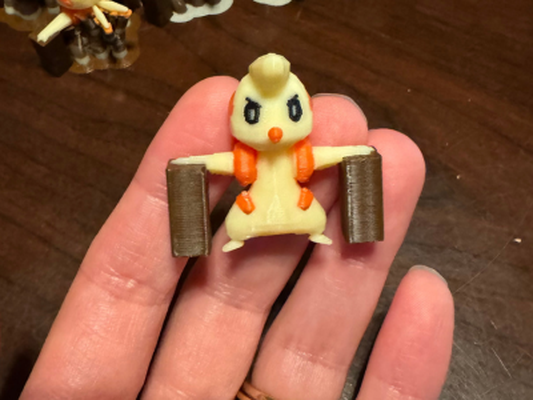brillante timburr minifigura piezas of madera by kopp3d pokemon juguete miniatura figurilla 3d print model - Mito3D