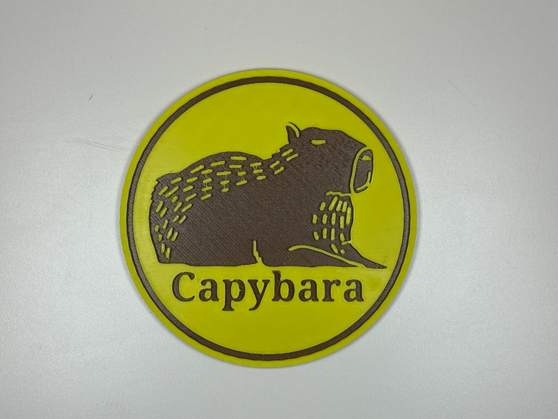 capybara coaster by eclipsecustoms coffee tea mat 3D print model - Mito3D