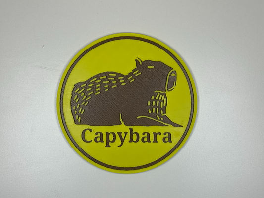 capybara coaster by eclipsecustoms coffee tea mat 3d print model - Mito3D