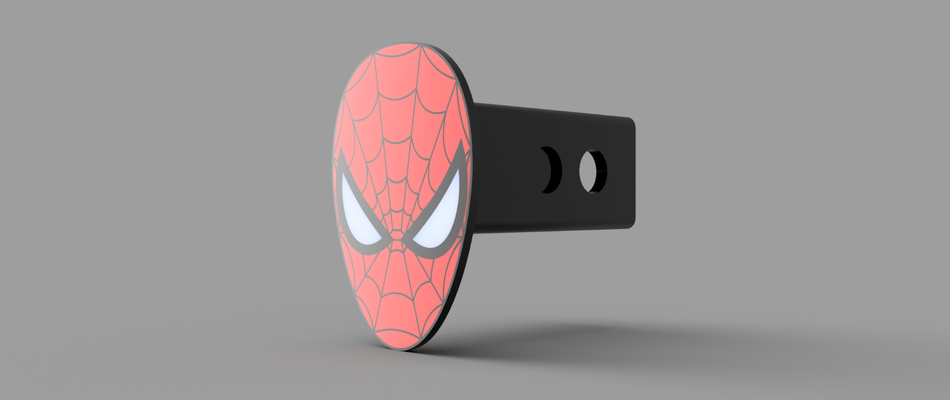 spiderman hitch cover by three dimensions superhero super hero truck car suv accessory 3d print model - Mito3D