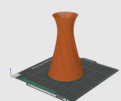 simple vase - water tight remixed by shiftclickme mode flower remix fast easy spiral decor home 3d print model - Mito3D