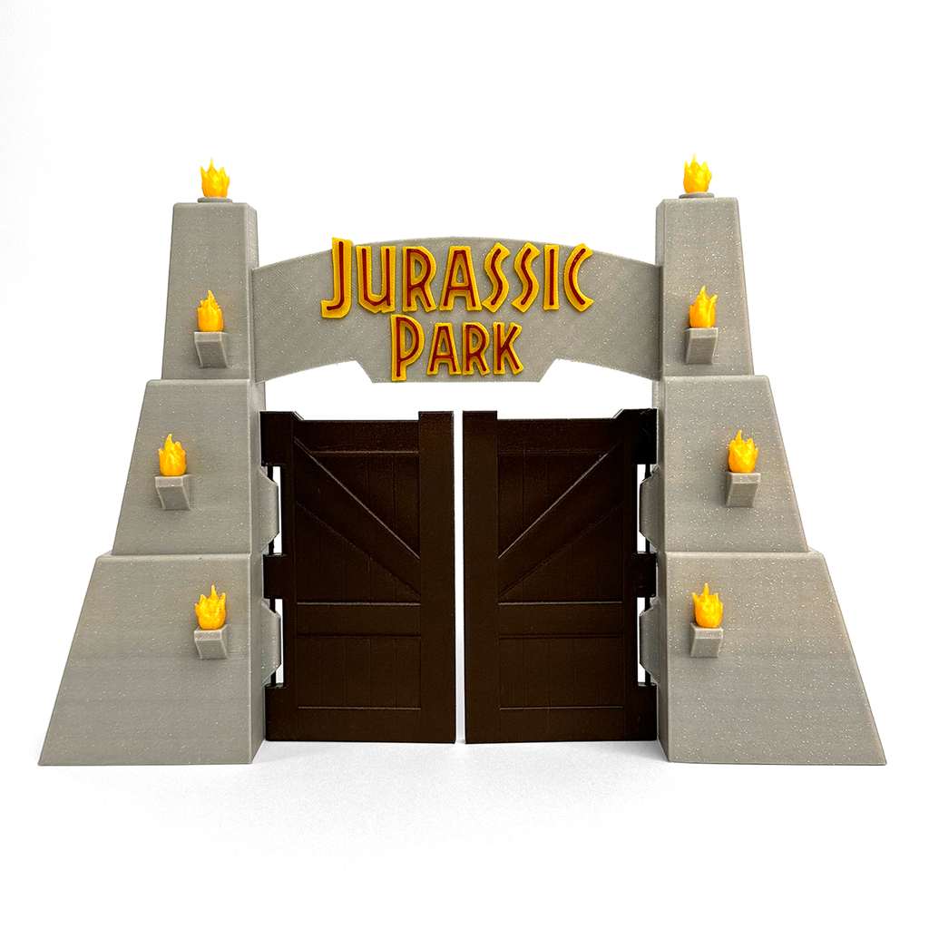 giurassico parco cancelli by proto pasta cancello jurassic park 3D print model - Mito3D
