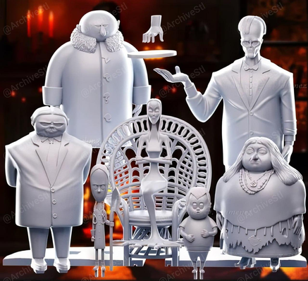 addams family complete by bimguriri wednesday 3d print model - Mito3D