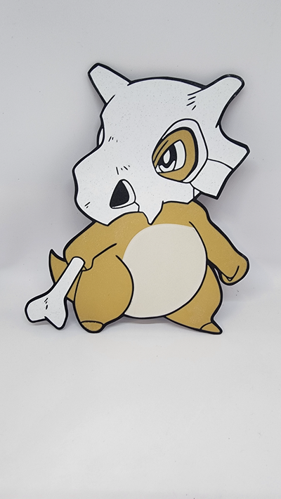 cubone pared arte by diseños pantano osos pokemon 3d print model - Mito3D