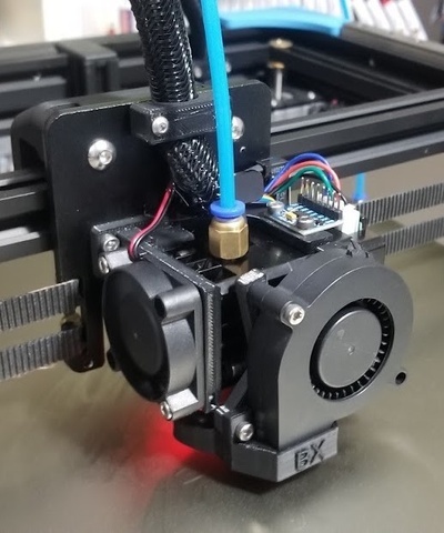 35mm stock fan biqu h2 mount wbltouch by willywidget thingiverse 3d print model - Mito3D
