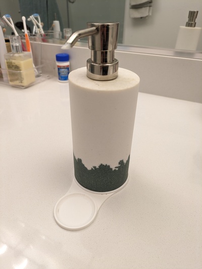 soap dispenser drip catcher by thinkingalaud 3d print model - Mito3D