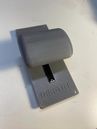 throttle slider handle by cozmogeek fader potentiometer 3d print model - Mito3D