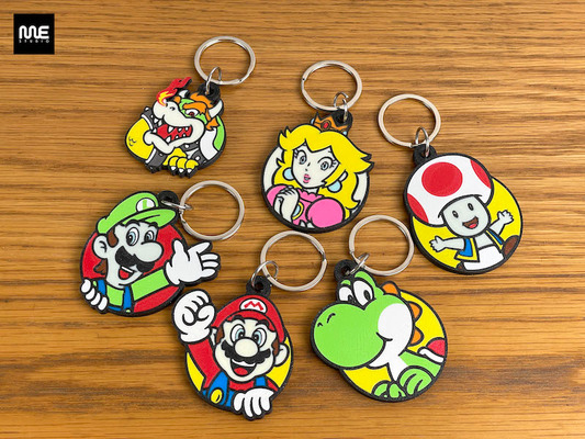 super mario bowser keychain by me studio supermario browser keychin key chain 3d print model - Mito3D