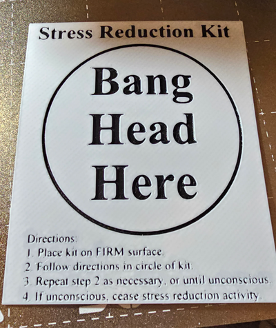 estresse redução kit by rubicon escritório decoração engraçado piada saúde 3d print model - Mito3D