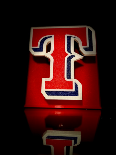 mlb texas guardas flutuando logotipo placa by hangardesigns beisebol esportes multi cor 3d print model - Mito3D