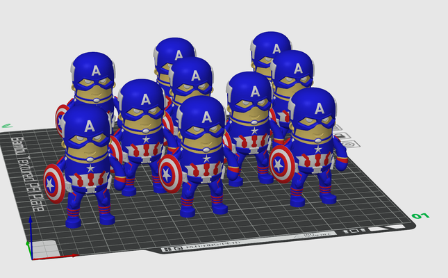 mini captain america remixed by a3dprintscom marvel 3d print model - Mito3D