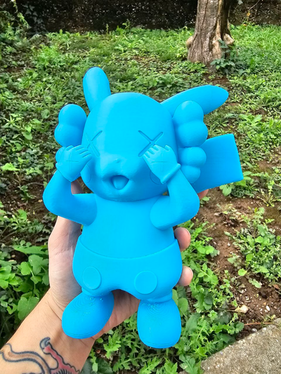 pikachu x kaws - remix high quality by andreobtw pokemon ams coloured charizard design 3d print model - Mito3D