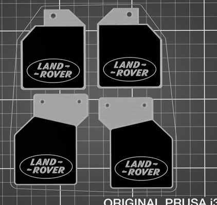 3dsets landy land rover mud flaps splash guards remixed by dbuschim 3d print model - Mito3D