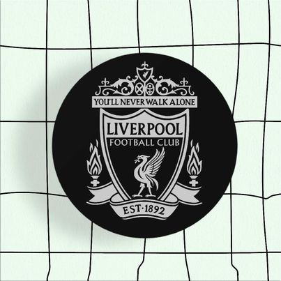 liverpool football club 94mm boissons coaster noir blanc by l'amour impressions ligue boisson verre 3D print model - Mito3D