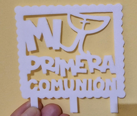 cartel de comuni n orientaci recta 20 x sin plancado by darvil66 tarta fiesta comunion 3d print model - Mito3D